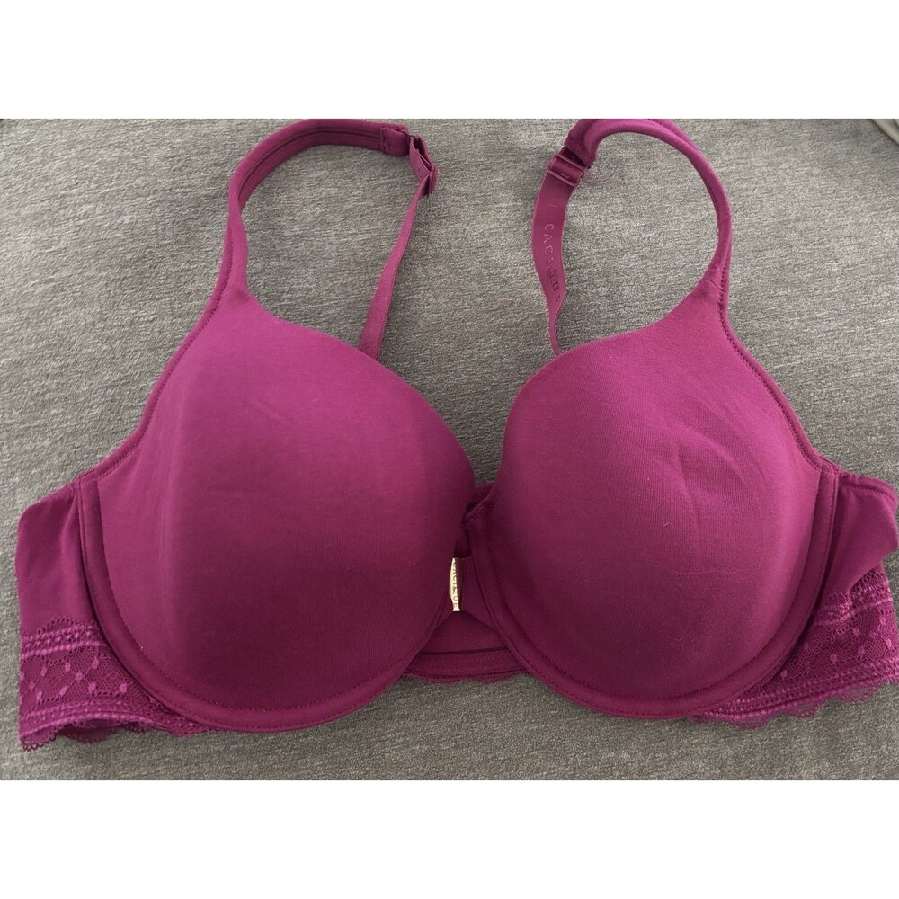 Cacique Lightly Lined T-Shirt Front Close Bra 44C